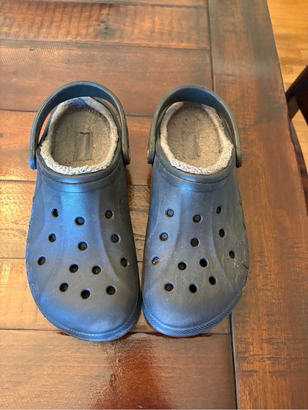 CROCS Men's Black Lined Clog Sandals